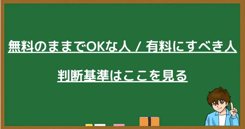プロラインの料金。無料のままでOKな人と有料にすべき人の判断基準まとめ。
