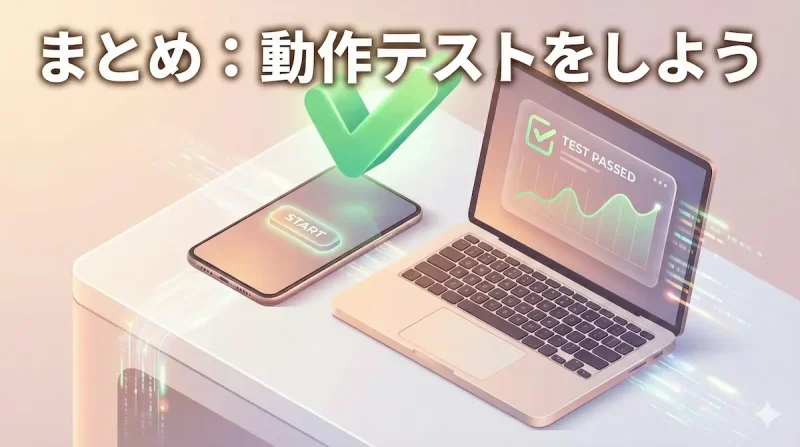 まとめ：設定が終わったら「テスト」をしよう