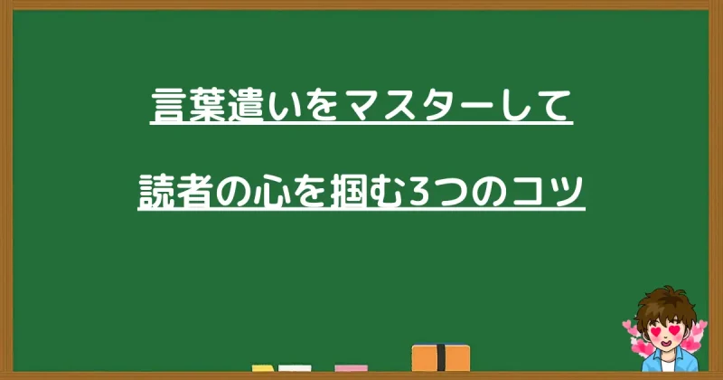 言葉遣いをマスターして読者の心を掴む3つのコツ