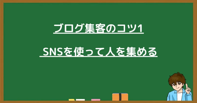 ブログ集客のコツ1 SNSを使って人を集める